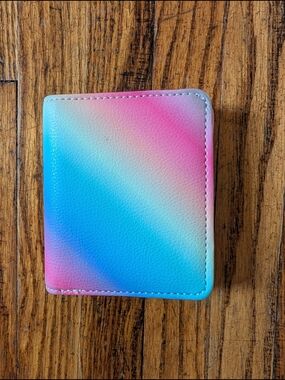 Betsey Johnson Gradient Rainbow Card & Key Holder in Pink and Blue